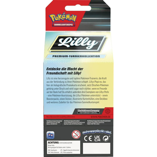 Rückseite der Lilly & Heiteira Turnier-Kollektion mit Beschreibung und Produktinhalt