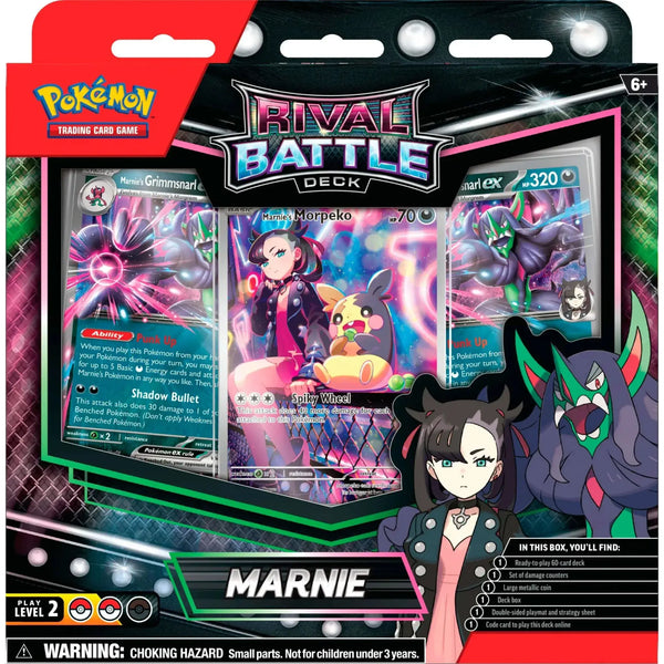 Pokémon TCG Rival Battle Deck Marnie – Spielbereites Morpeko-Deck mit Promokarte, Münze und Zubehör