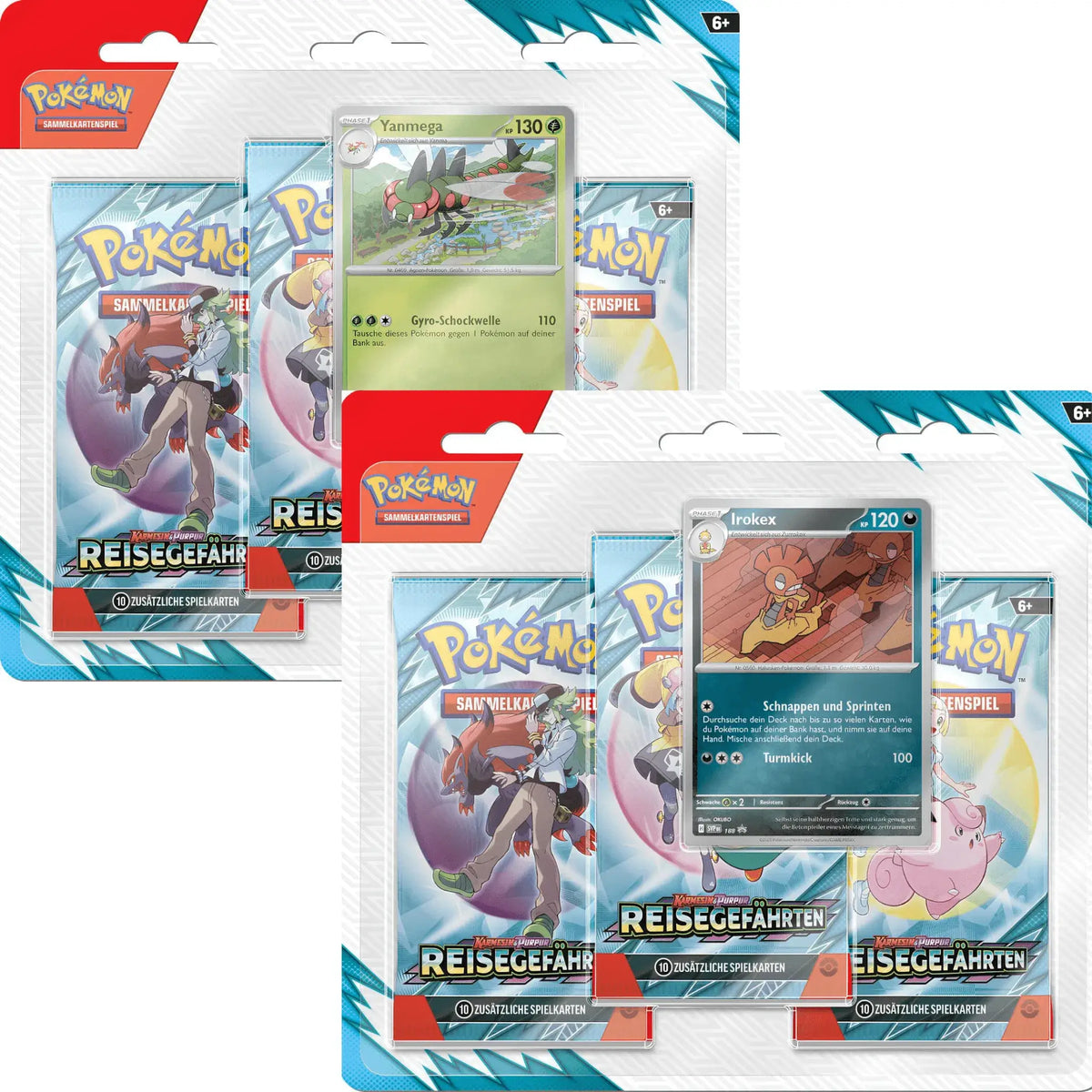 Pokémon 3-Pack Blister Reisegefährten Yanmega und Irokex Promokarte