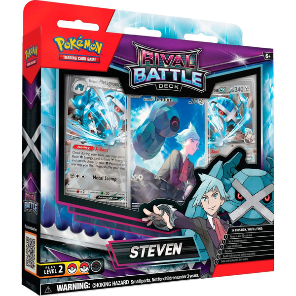 Pokémon TCG Rival Battle Deck Steven – Metagross EX Kartenset mit spielbereitem Deck und Premiumkarten