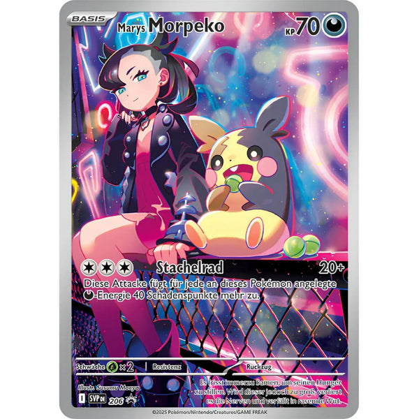 Exklusive Promokarte Marys Morpeko – stylisches Artwork aus dem Kampfdeck-Set