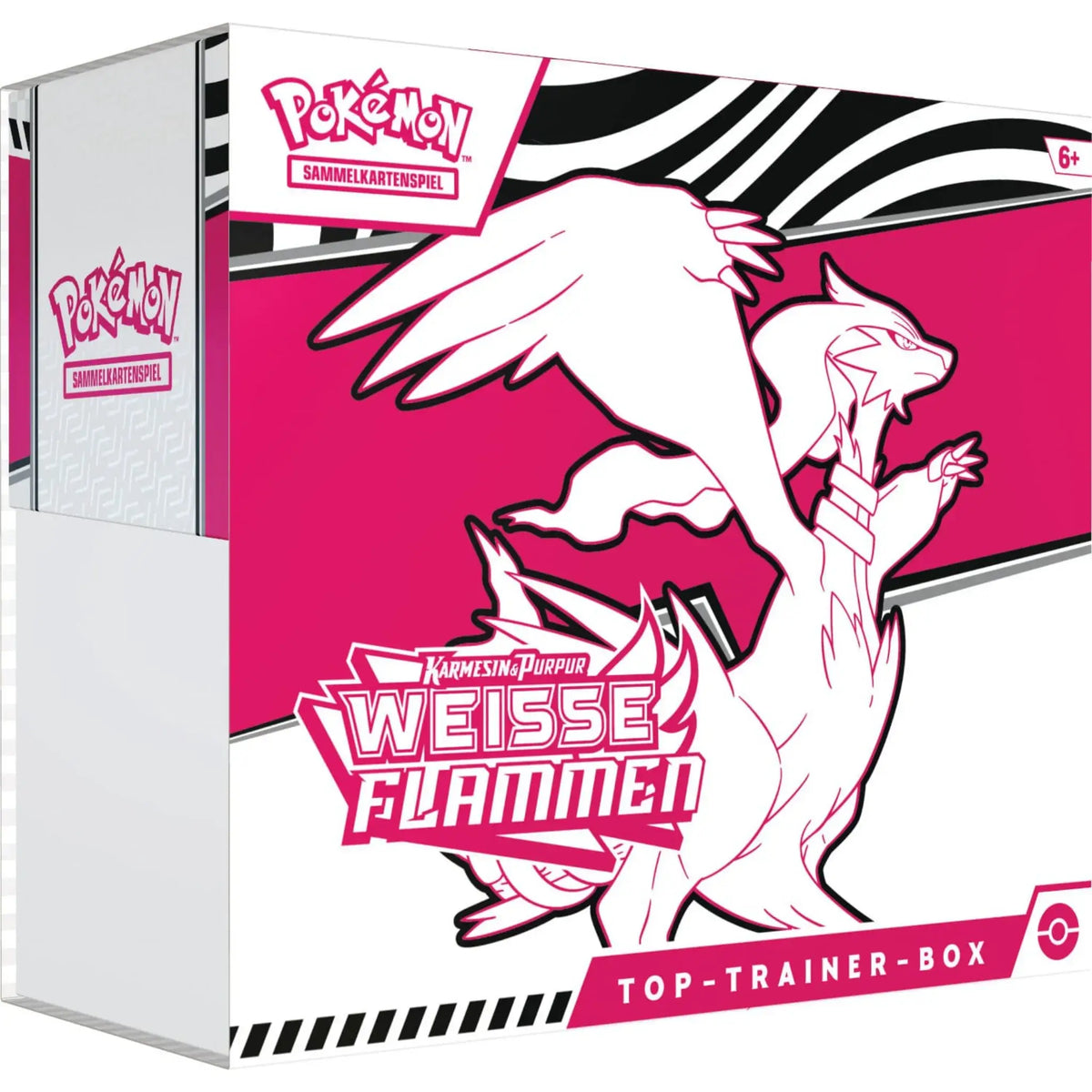 Pokémon TCG Top-Trainer-Box Weiße Flammen – Reshiram-Design mit exklusiven Inhalten für Sammler und Spieler