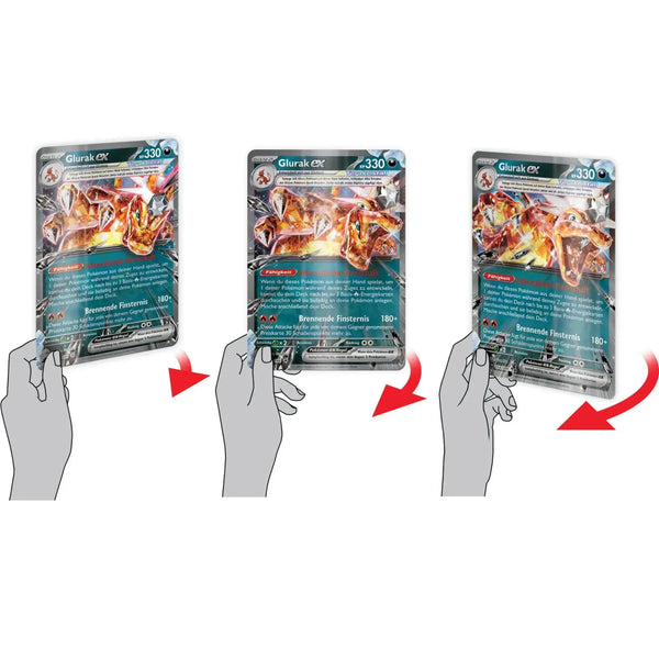 Pokémon Glurak EX Spezial-Kollektion im Verkaufsdisplay – ideal für Einzelhändler