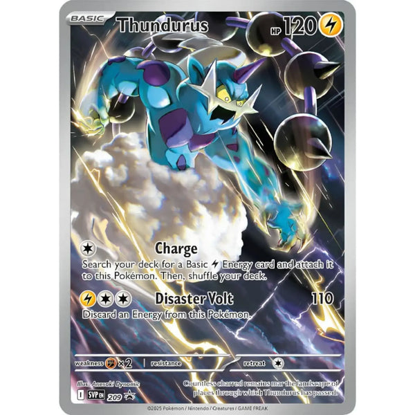 Thundurus Promokarte – exklusive Holo-Karte aus der Pokémon Top-Trainer-Box Schwarze Blitze